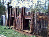 Old lock gate displayed at Turf