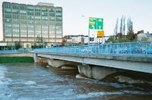 Northern bridge during high water. Picture by Francis Huddy