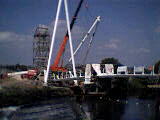 The New Bridge being lowered in place